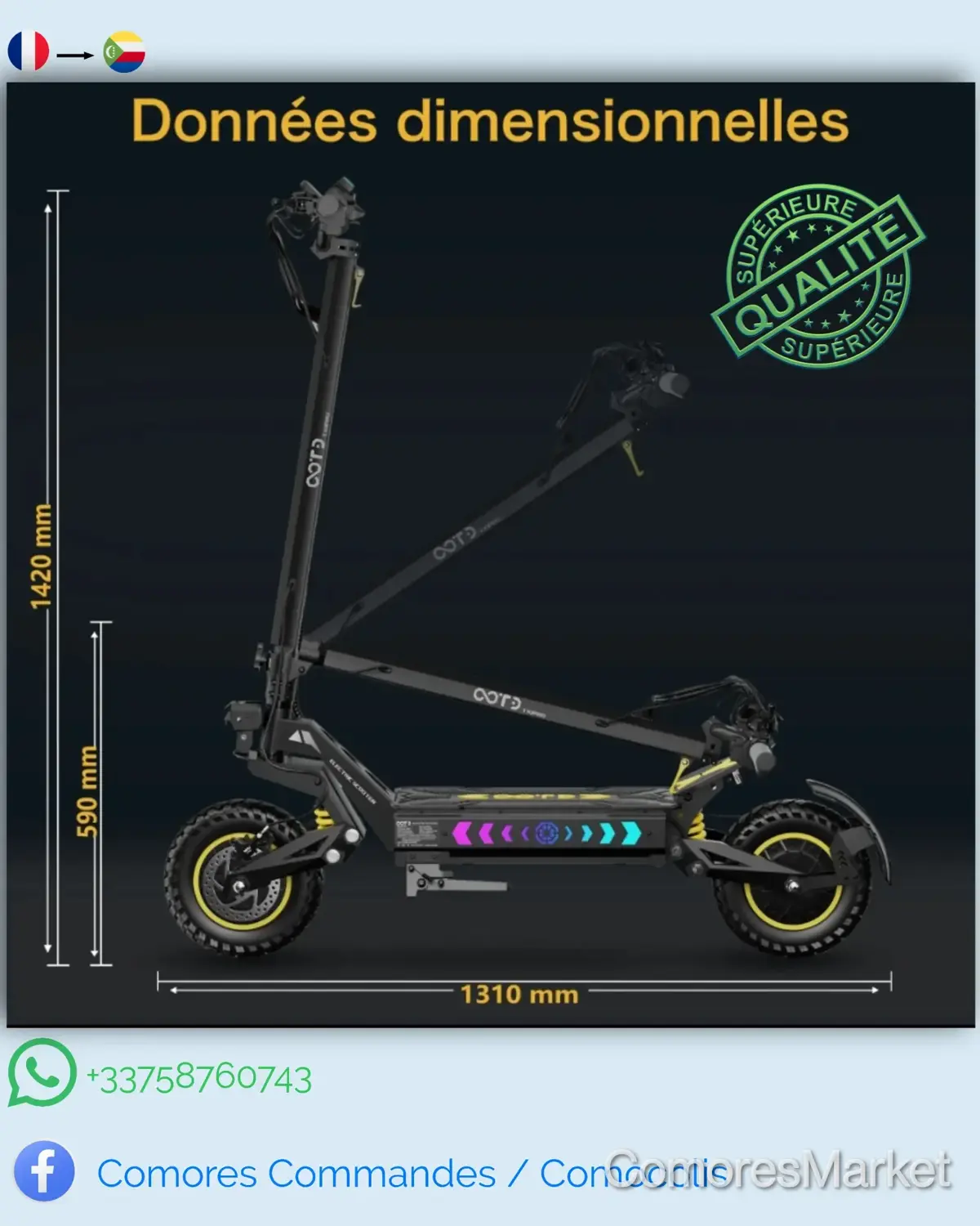 Trottinette Électrique pliable pour adulte 